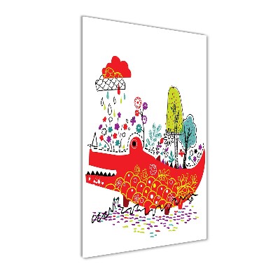 Tableau photo sur verre Crocodile