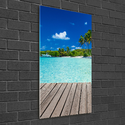 Tableau photo sur verre Plage tropicale