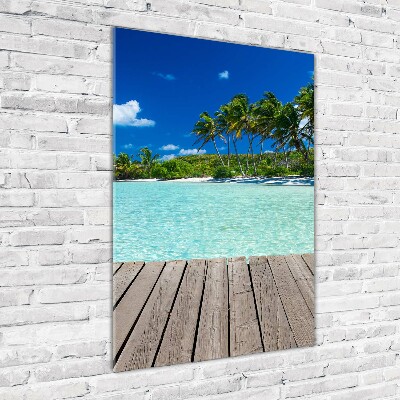 Tableau photo sur verre Plage tropicale