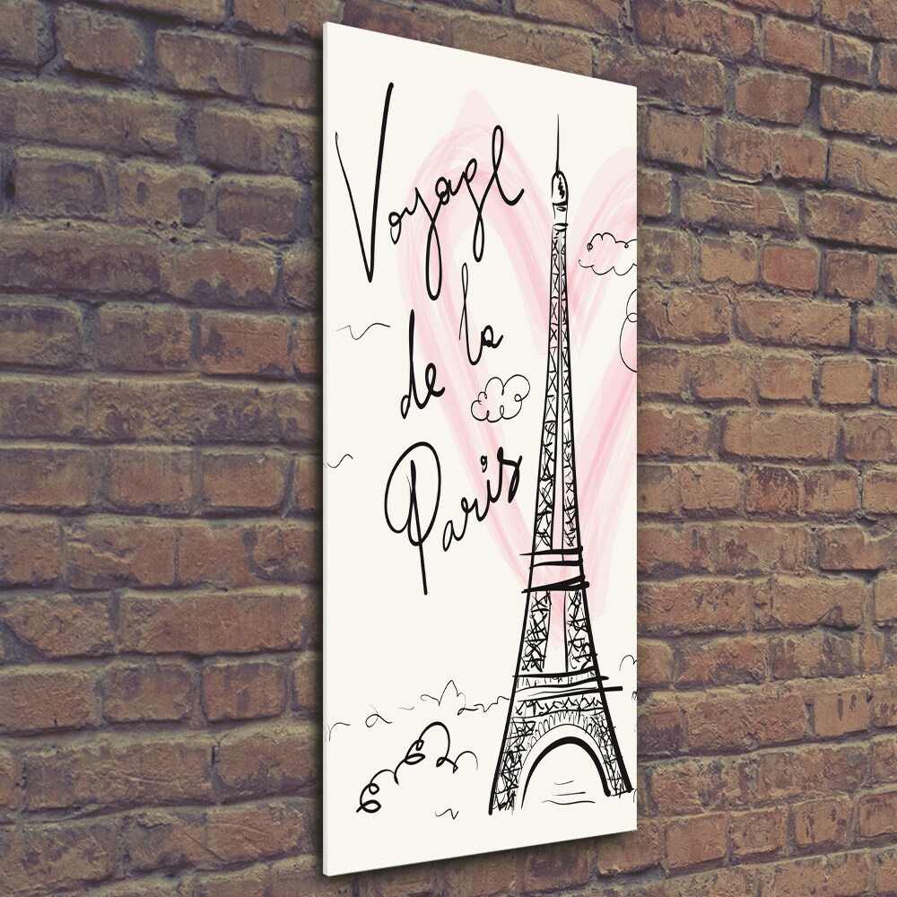 Tableau imprimé sur verre Tour Eiffel symbole de la France