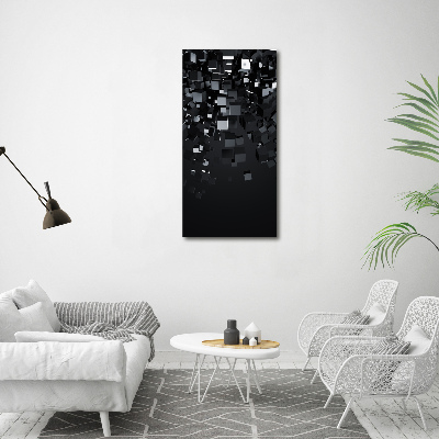 Tableau verre imprimé Abstraction 3D Cubes noirs