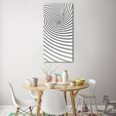 Tableau en verre Spirale à rayures