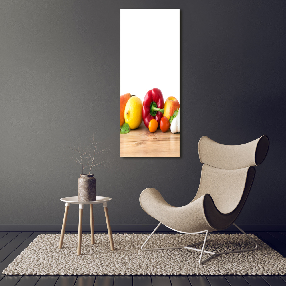 Tableau imprimé sur verre Fruits et légumes