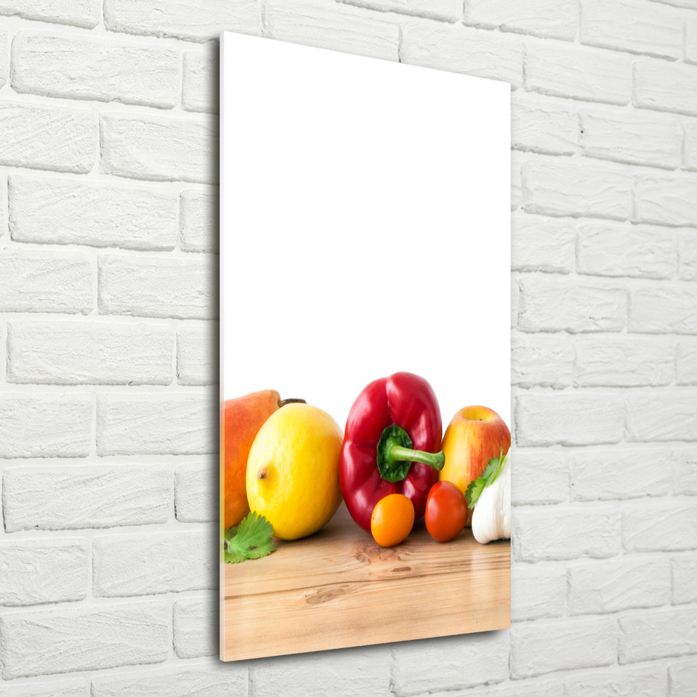 Tableau imprimé sur verre Fruits et légumes