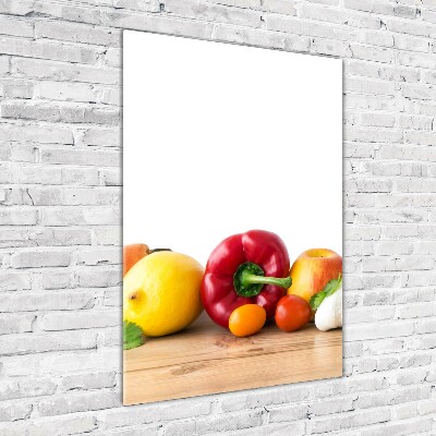 Tableau imprimé sur verre Fruits et légumes