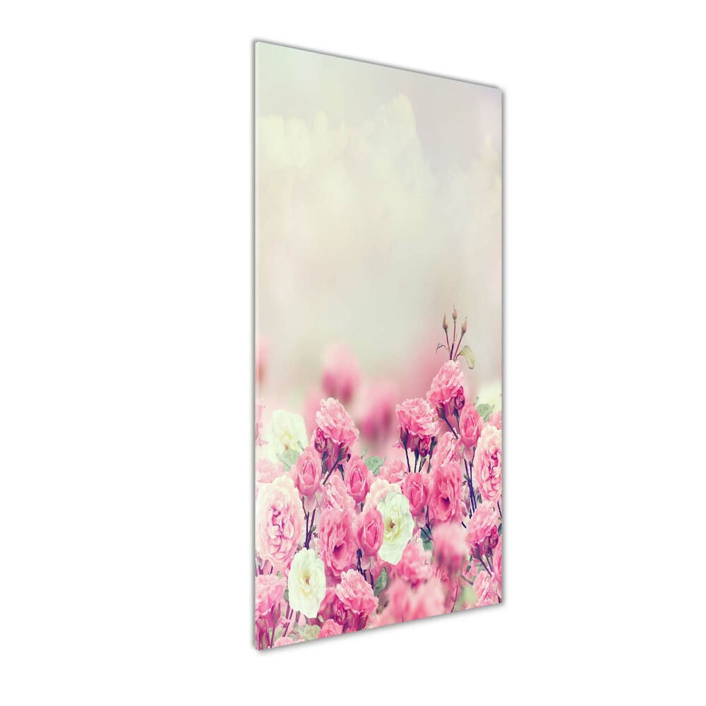 Tableau sur verre Rose sauvage