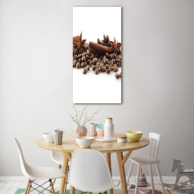 Tableau sur verre Grains de café