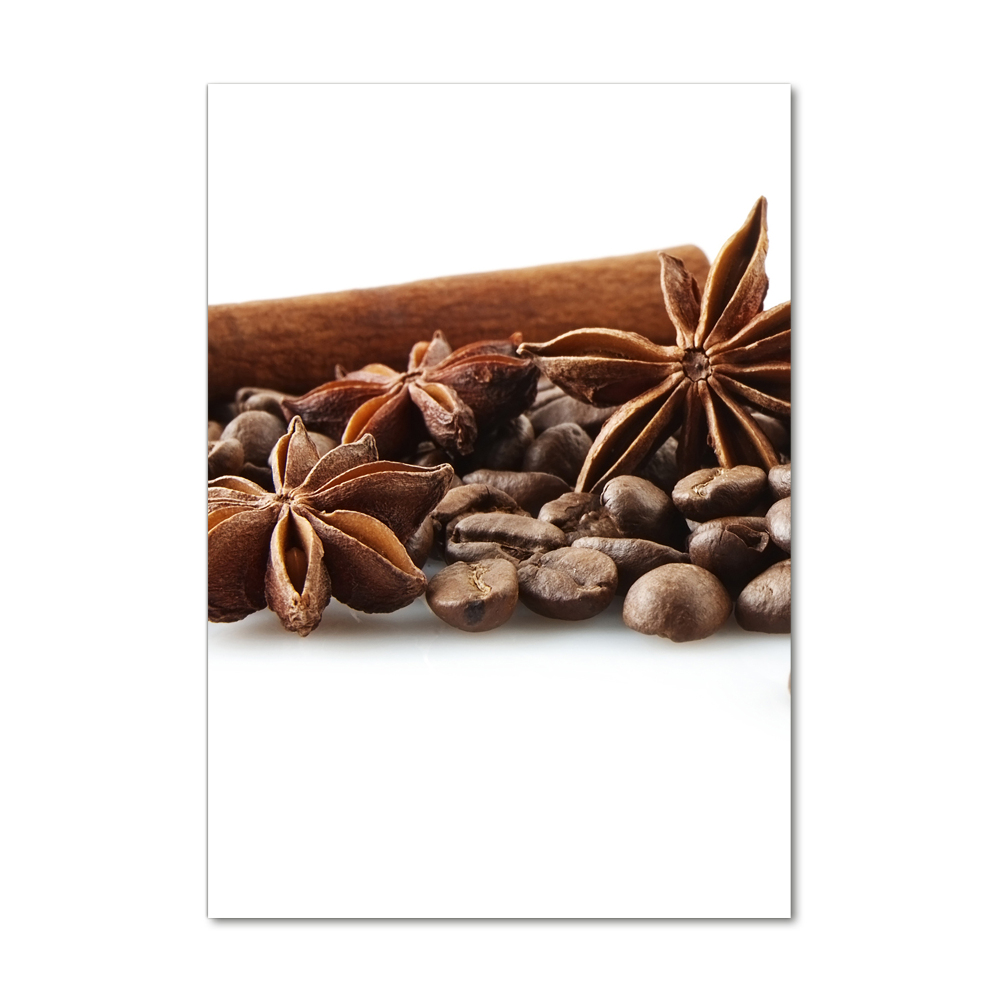 Tableau sur verre Grains de café