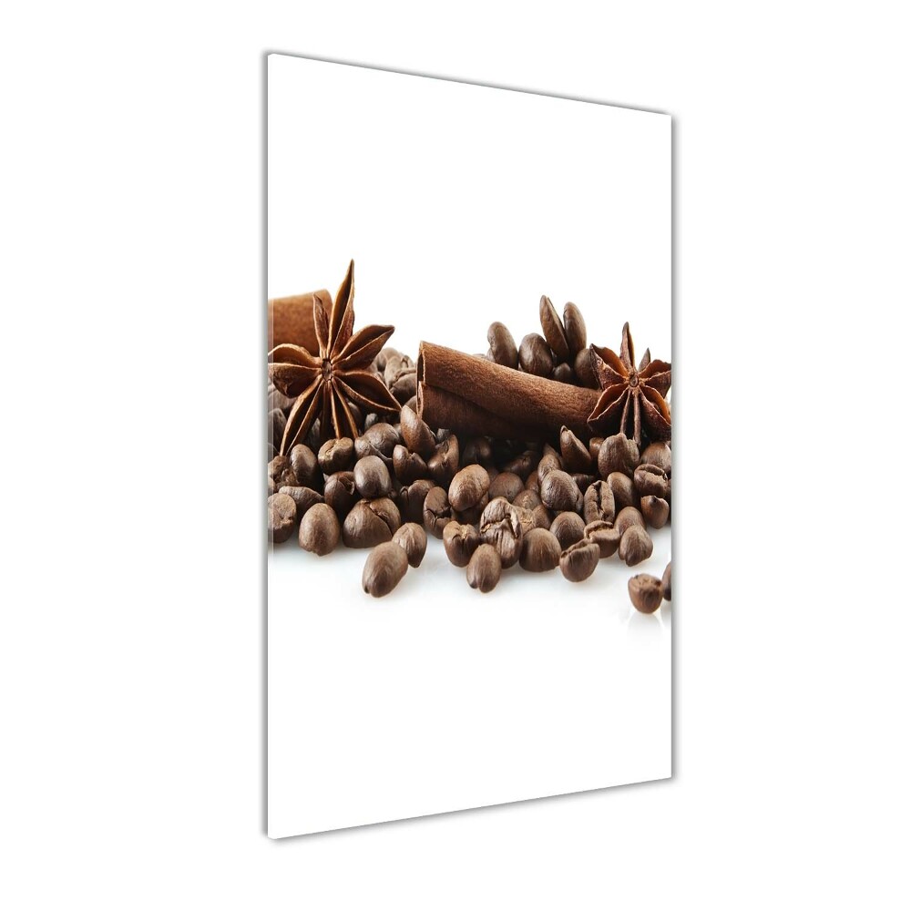 Tableau sur verre Grains de café