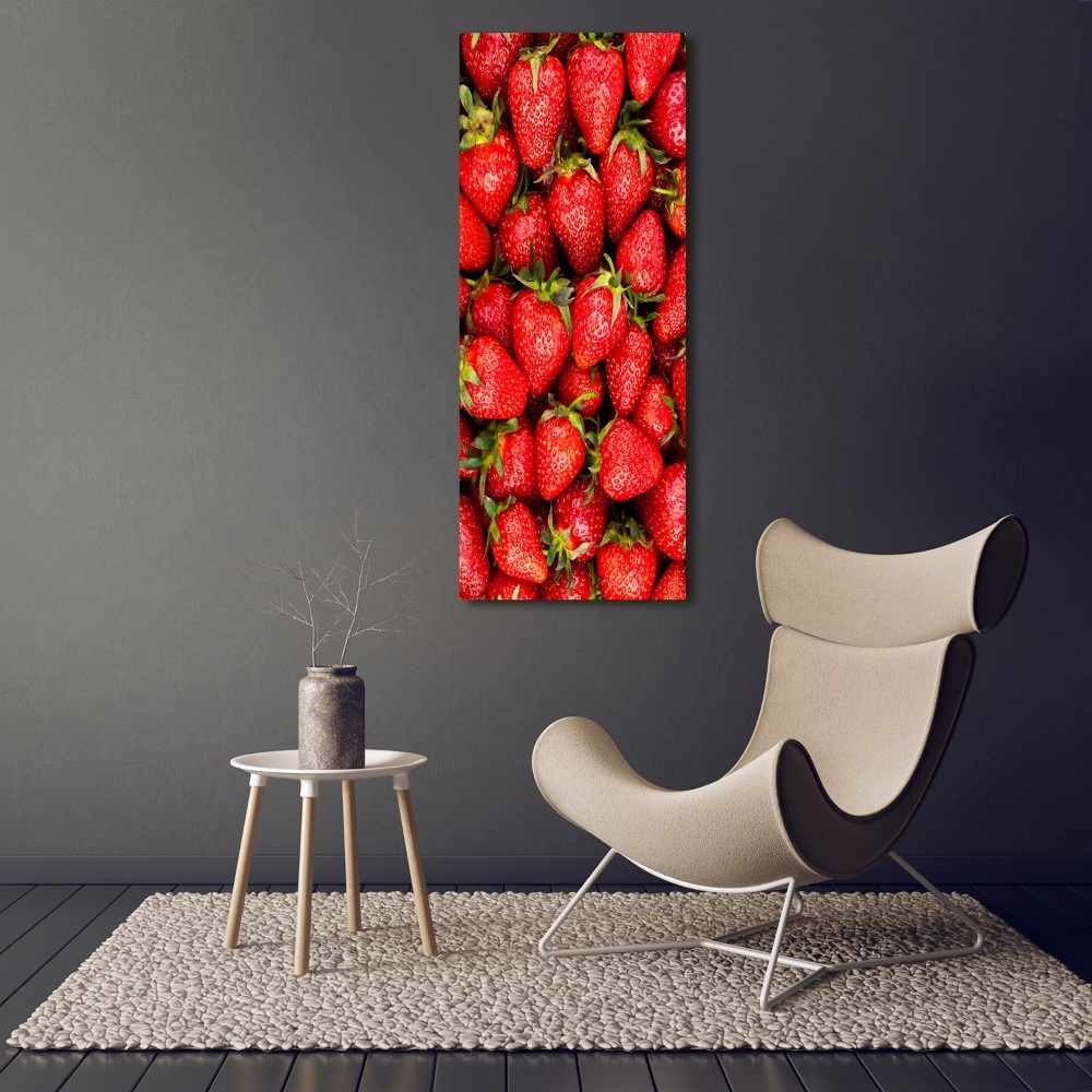 Tableau sur verre Les fraises