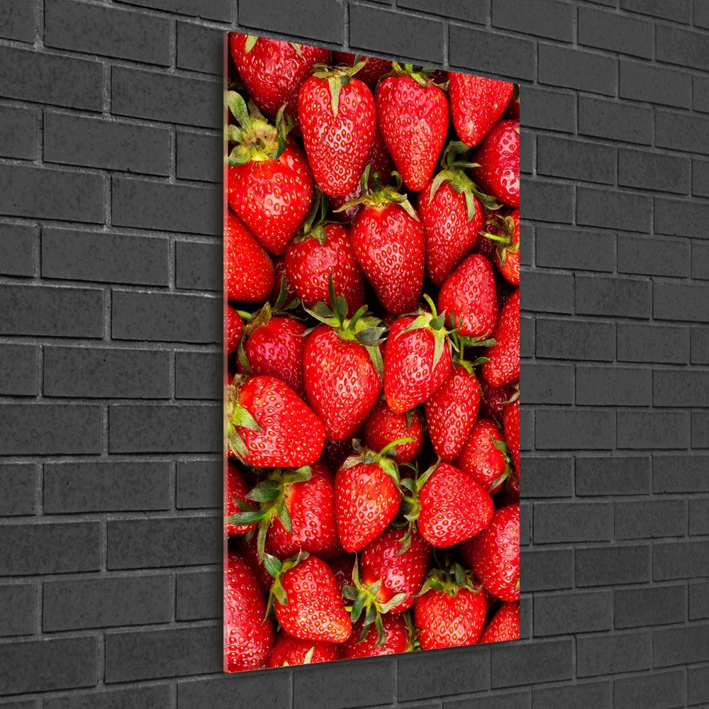 Tableau sur verre Les fraises