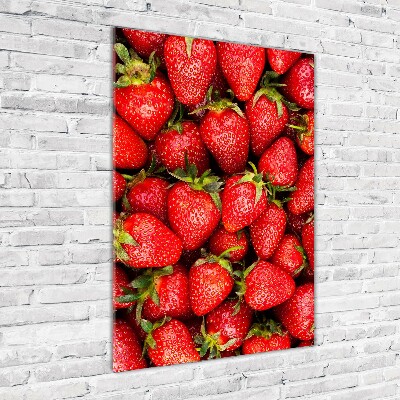 Tableau sur verre Les fraises