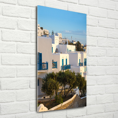 Tableau verre imprimé Mykonos Grèce