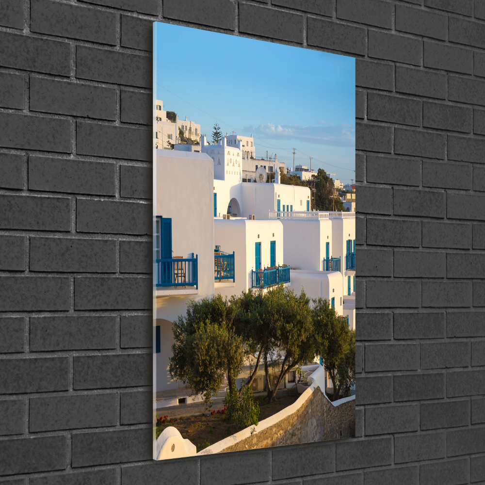 Tableau verre imprimé Mykonos Grèce