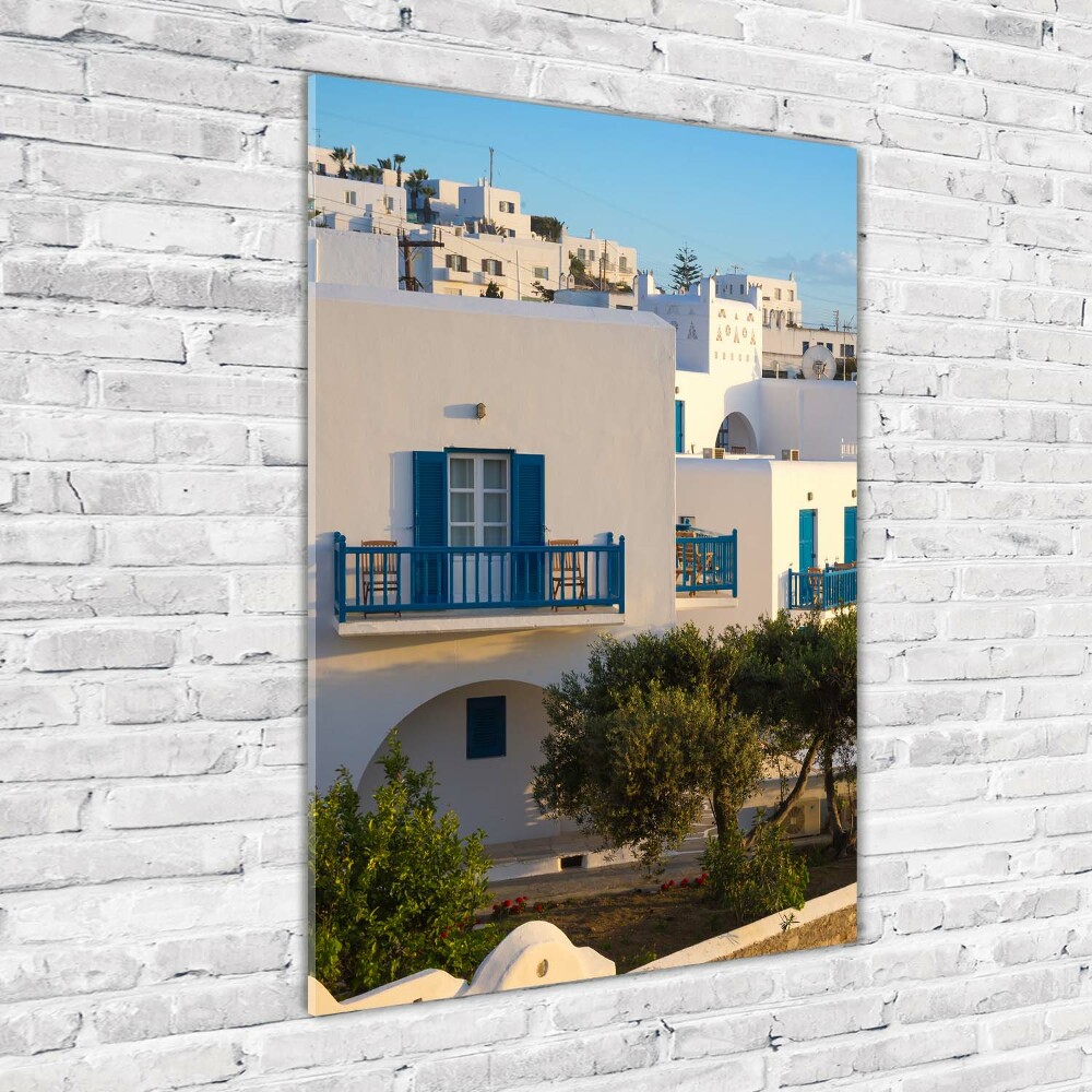 Tableau verre imprimé Mykonos Grèce