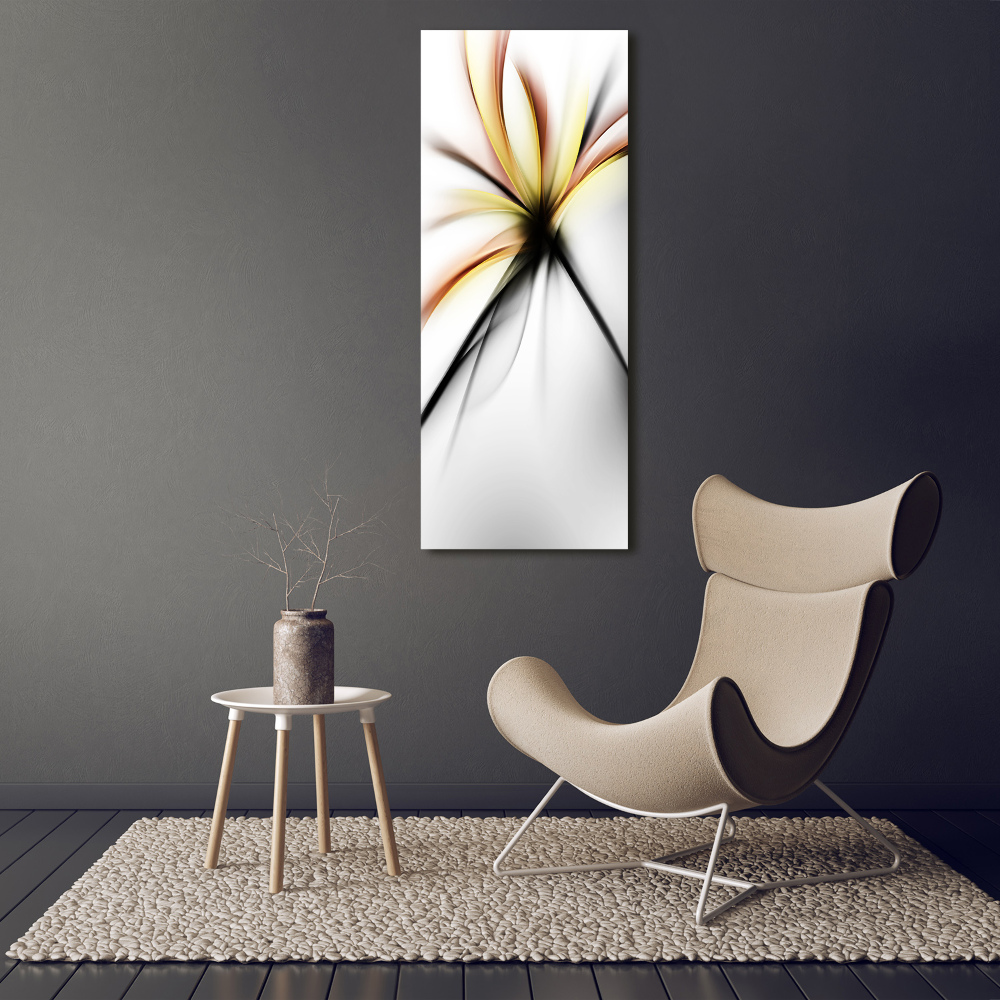 Tableau sur verre Fleur abstraite