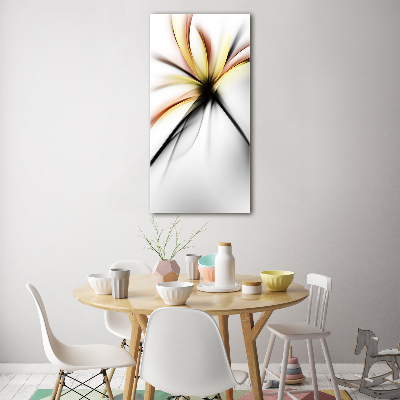 Tableau sur verre Fleur abstraite