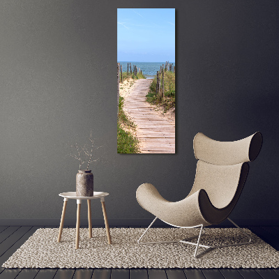 Tableau sur verre Sentier vers les plages