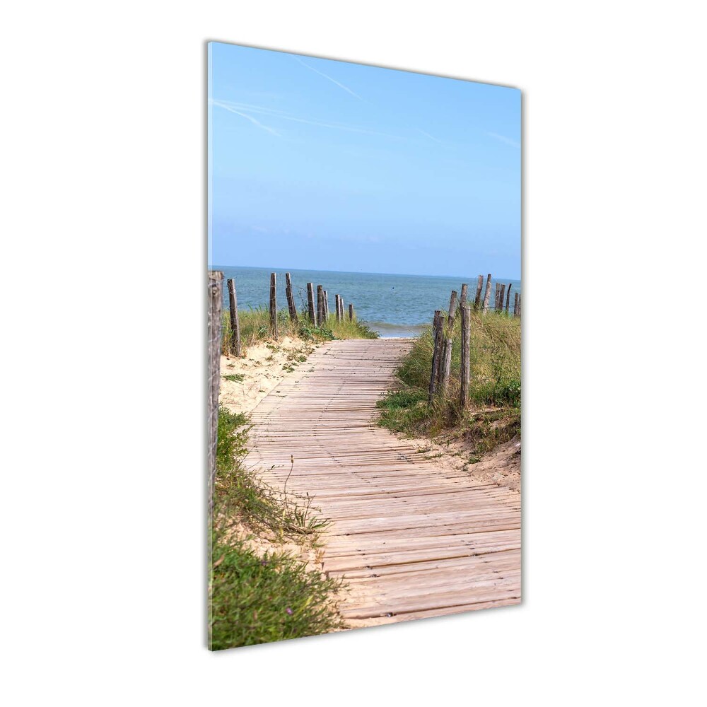 Tableau sur verre Sentier vers les plages