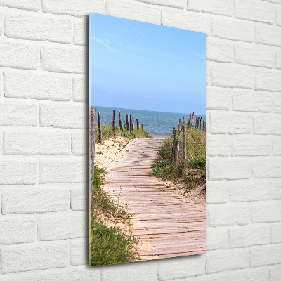 Tableau sur verre Sentier vers les plages