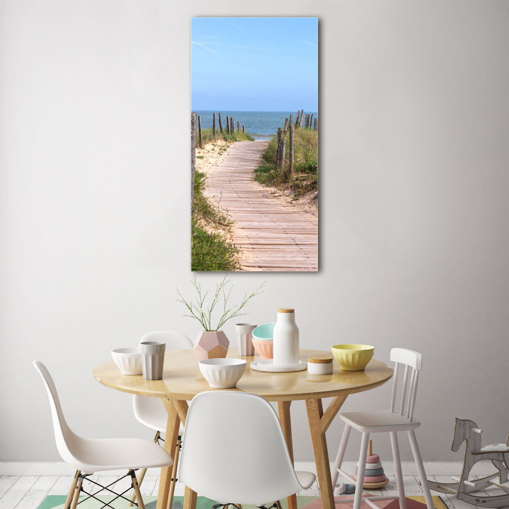 Tableau sur verre Sentier vers les plages