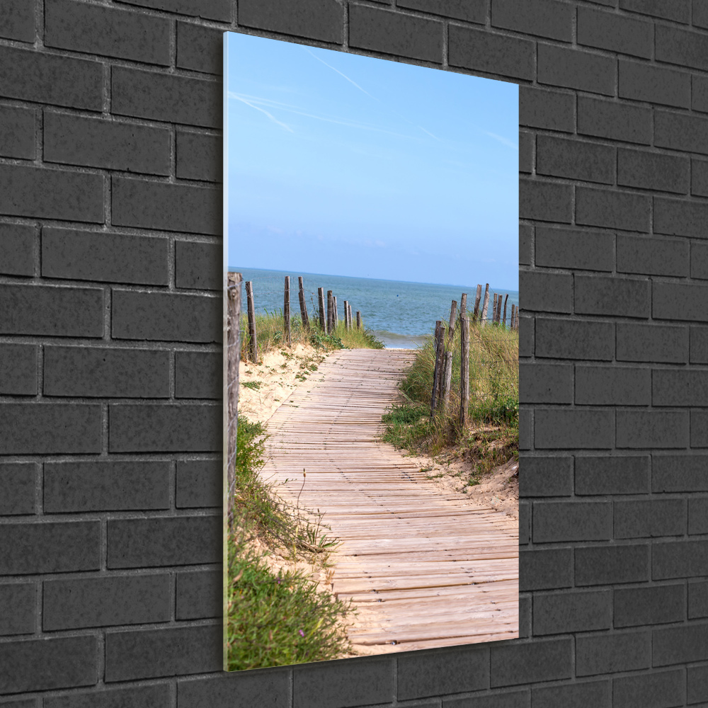 Tableau sur verre Sentier vers les plages