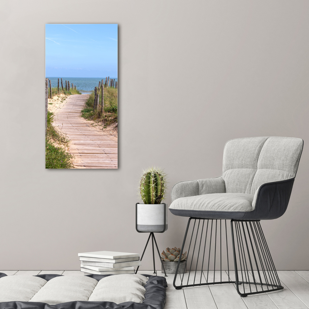 Tableau sur verre Sentier vers les plages