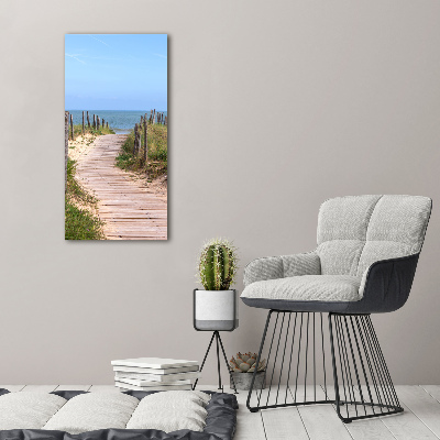 Tableau sur verre Sentier vers les plages