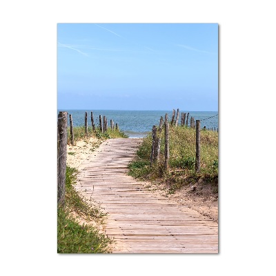 Tableau sur verre Sentier vers les plages