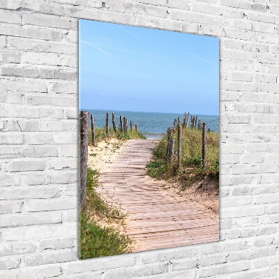 Tableau sur verre Sentier vers les plages