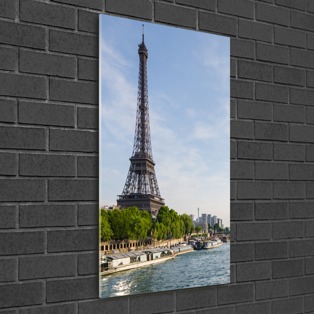 Tableau en verre Tour Eiffel symbole de la France