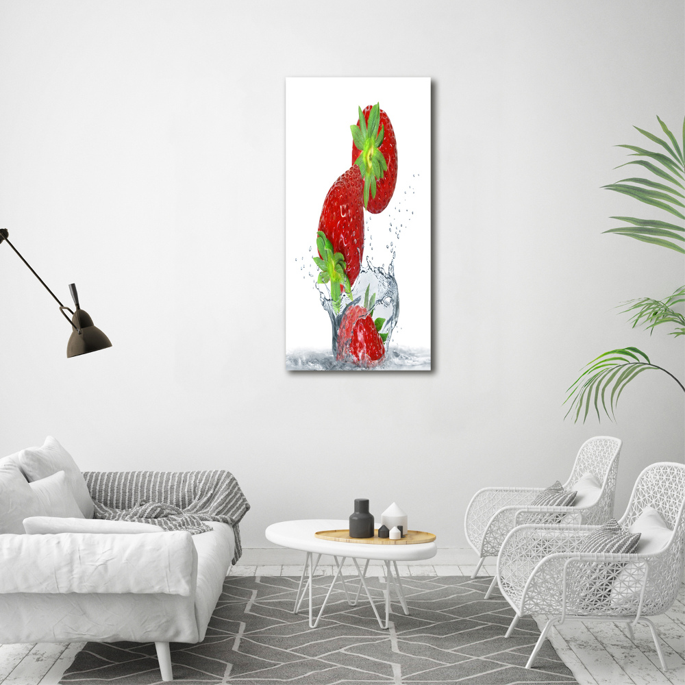 Tableau imprimé sur verre Les fraises