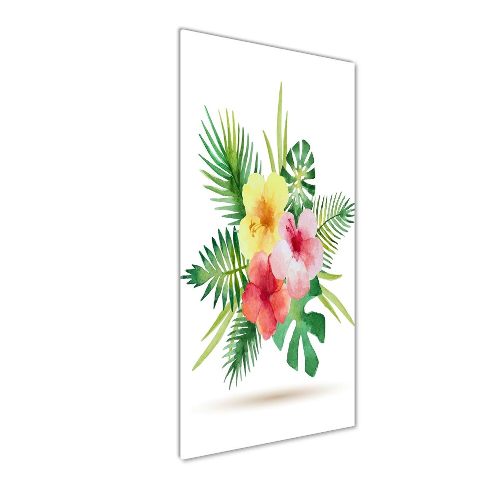 Tableau sur verre Les fleurs hawaïennes