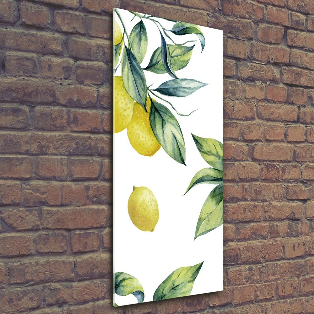 Tableau imprimé sur verre Citrons