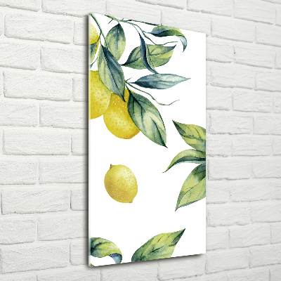 Tableau imprimé sur verre Citrons