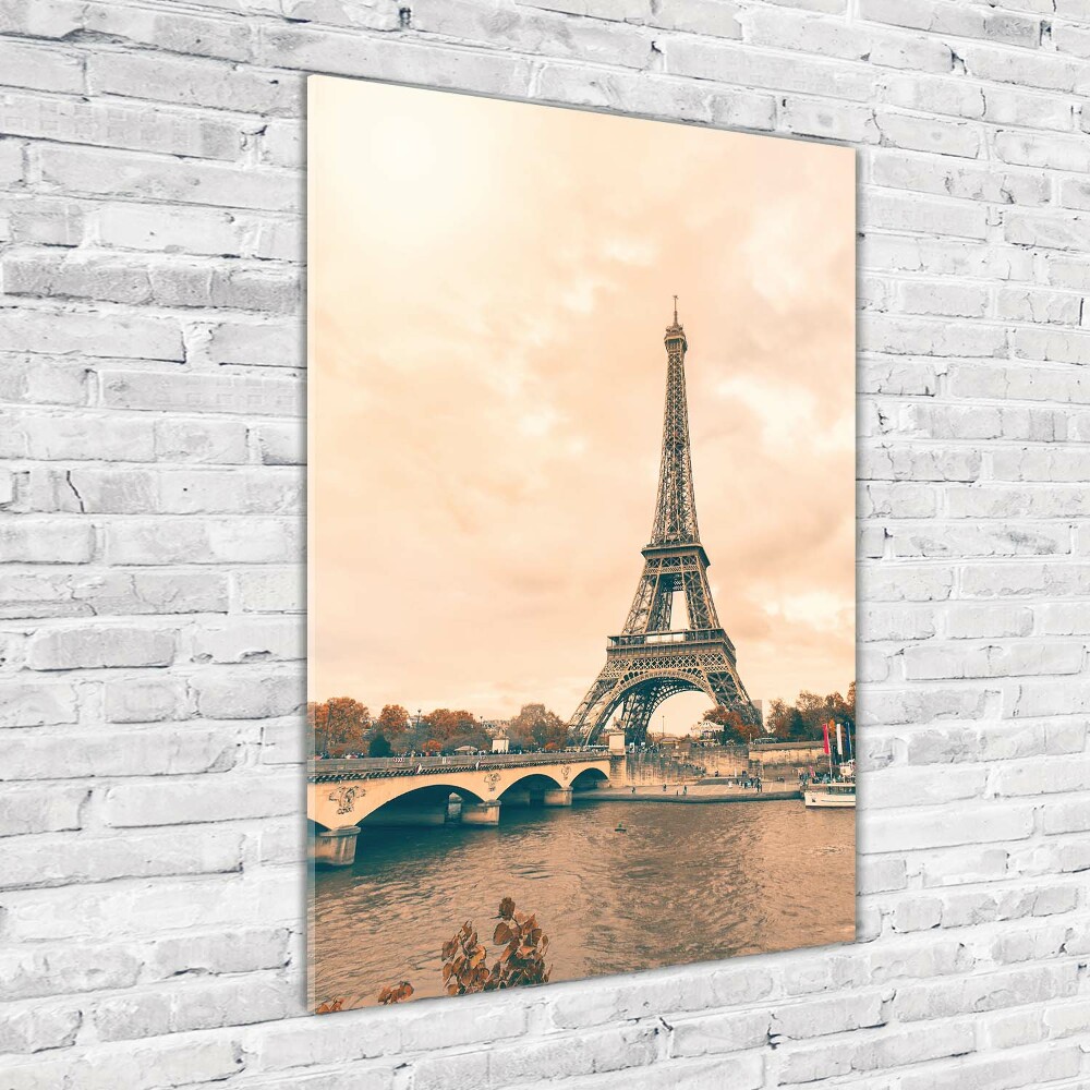 Tableau sur verre Tour Eiffel symbole de Paris