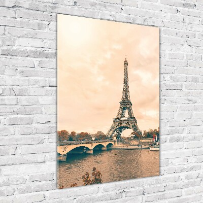 Tableau sur verre Tour Eiffel symbole de Paris