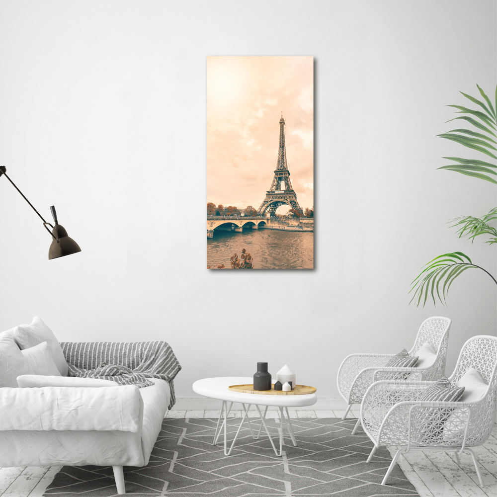 Tableau sur verre Tour Eiffel symbole de Paris