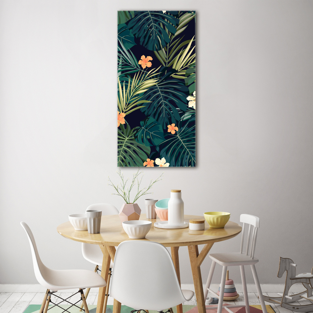 Tableau imprimé sur verre Les fleurs hawaïennes