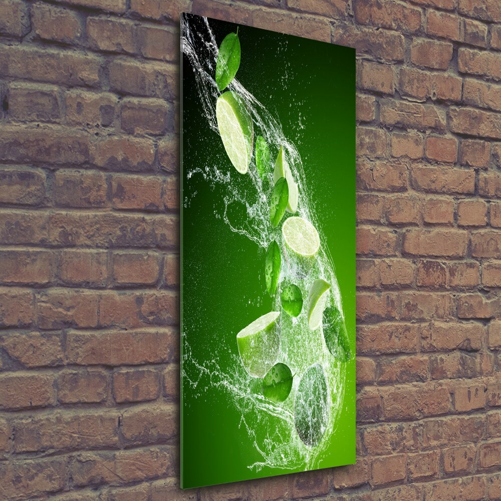 Tableau imprimé sur verre Vert lime clair