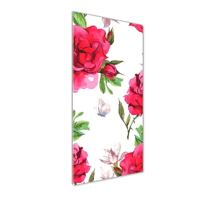 Tableau photo sur verre Roses rouges