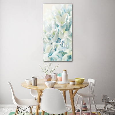 Tableau imprimé sur verre Fleur d'hortensia