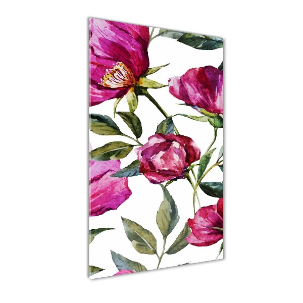 Tableau verre imprimé Coquelicots