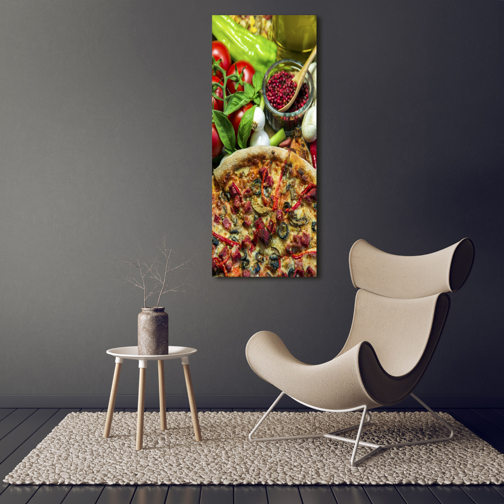 Tableau sur verre Pizza