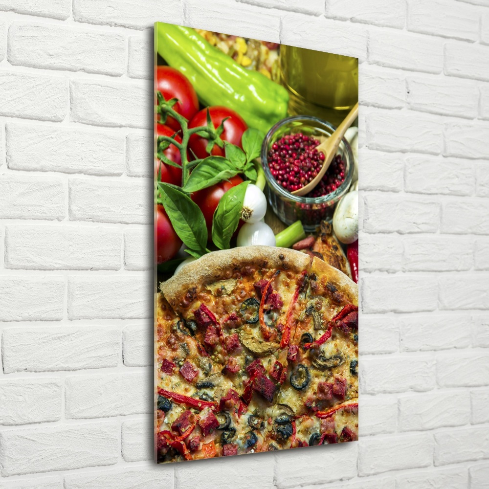 Tableau sur verre Pizza