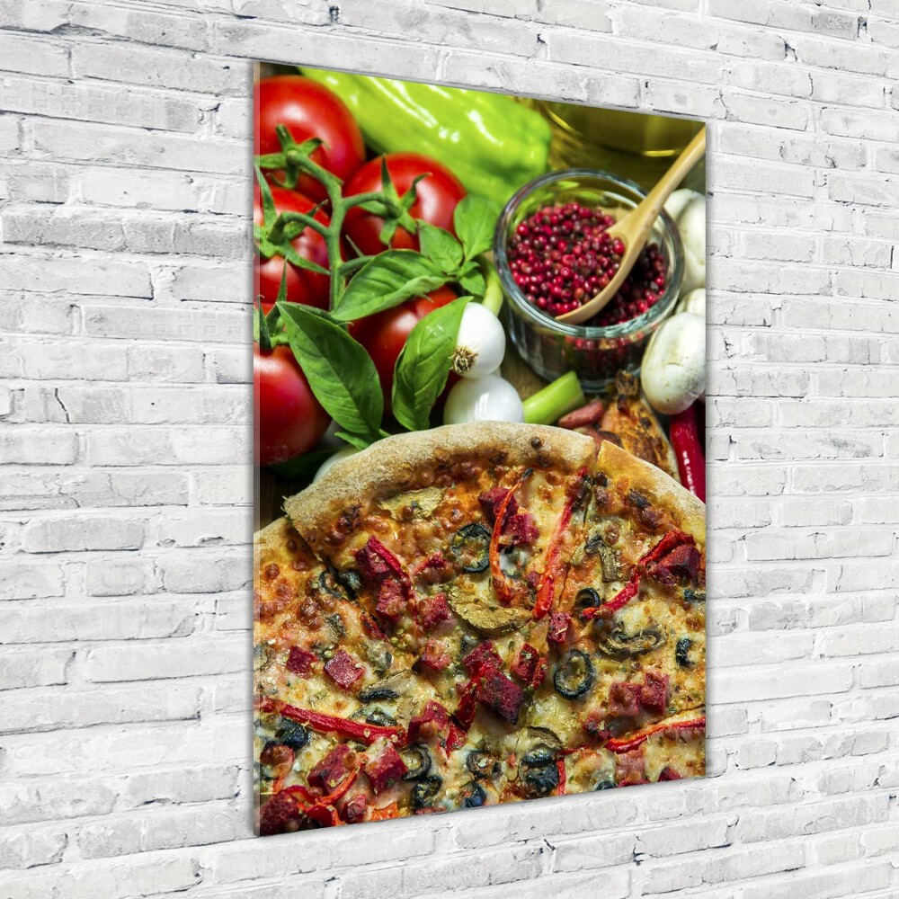 Tableau sur verre Pizza