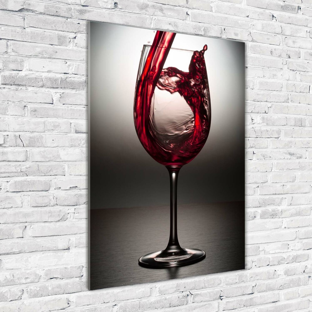 Tableau sur verre Vin rouge