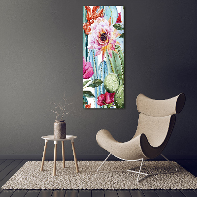 Tableau sur verre Cactus