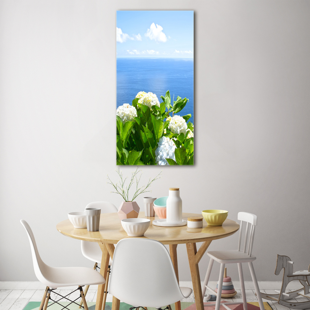 Tableau en verre Hortensia de mer