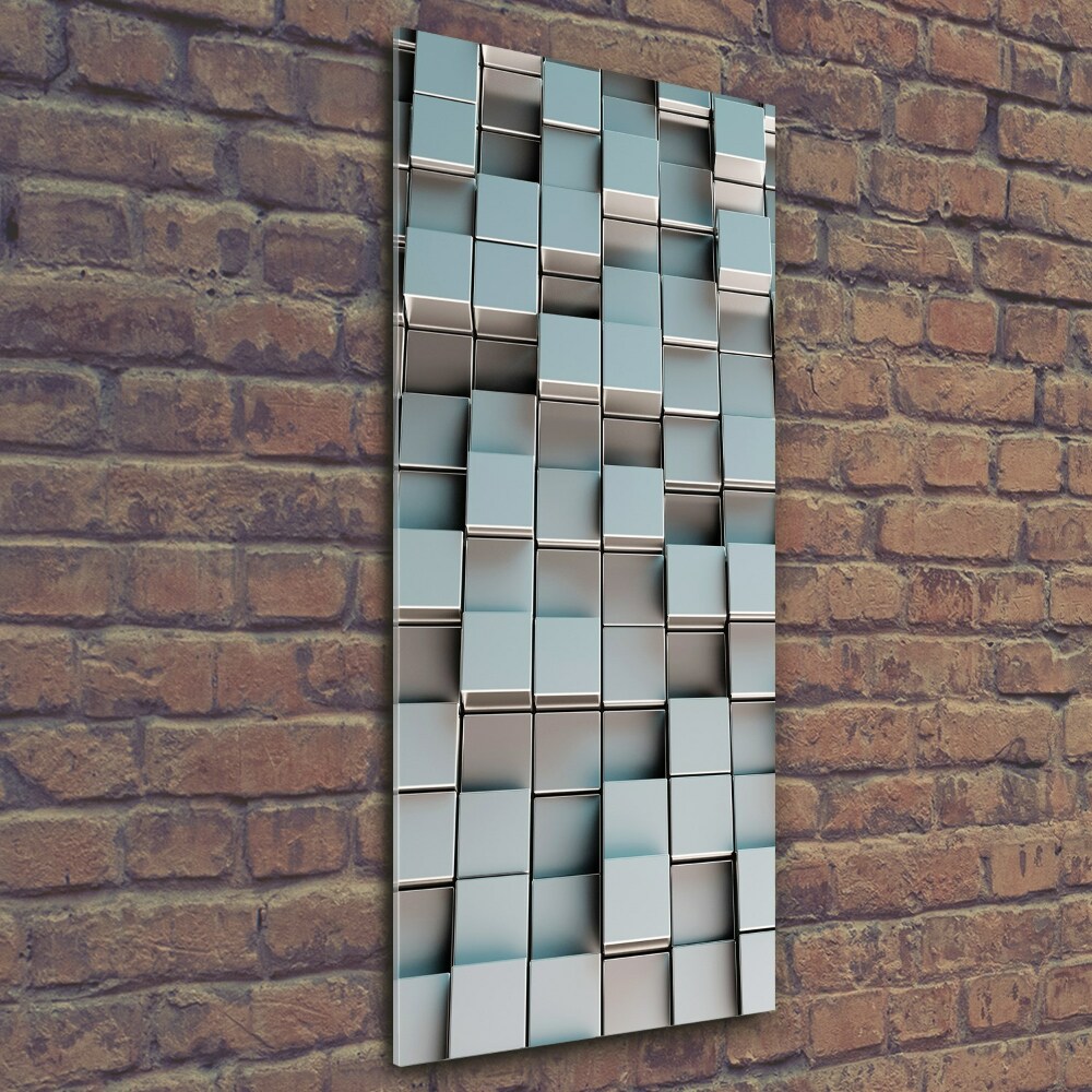 Tableau sur verre Mur de cubes